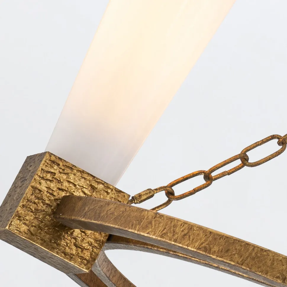 Kronleuchter Metall Glas 83,8 cm breit H: max. 205,7 cm Ring