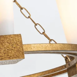 Kronleuchter Metall Glas 83,8 cm breit H: max. 205,7 cm Ring