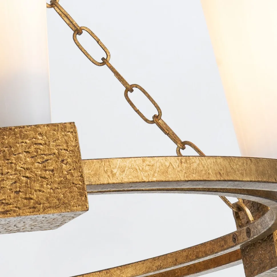 Kronleuchter Metall Glas 83,8 cm breit H: max. 205,7 cm Ring