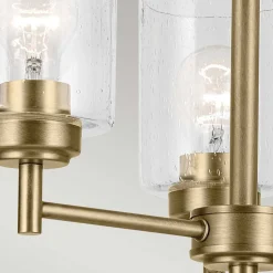 Kronleuchter Metall Glas 45,8 cm breit H: max. 140,3 cm