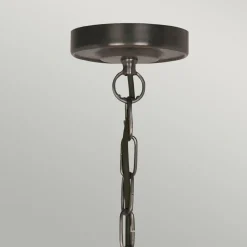 Kronleuchter Metall Glas Klassisch in Bronze antik