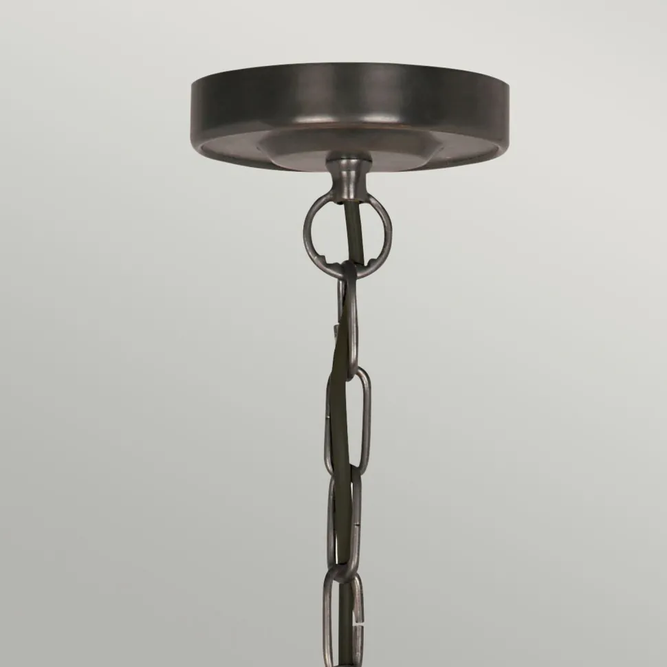 Kronleuchter Metall Glas Klassisch in Bronze antik