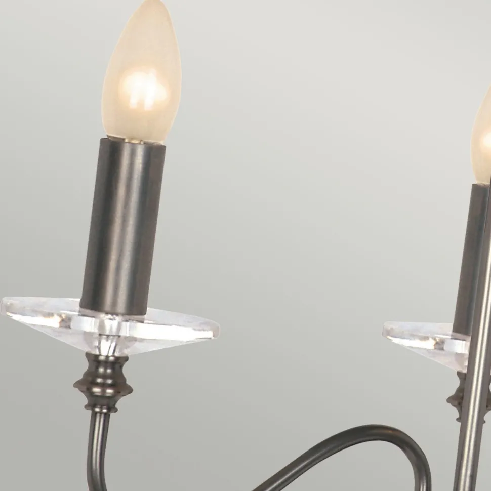 Kronleuchter Metall Glas Klassisch in Bronze antik