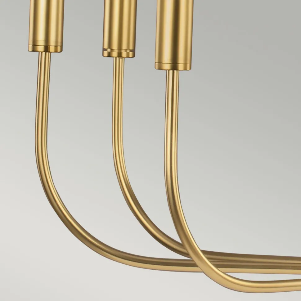 Kronleuchter Metall Jugendstil in Messing Ø76cm 9-armig