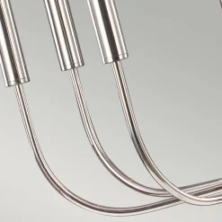 Kronleuchter Metall Jugendstil in Nickel Ø76cm 9-armig