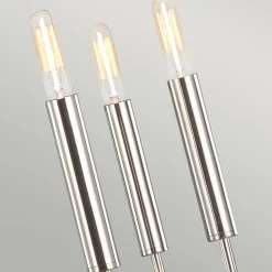 Kronleuchter Metall Jugendstil in Nickel Ø76cm 9-armig