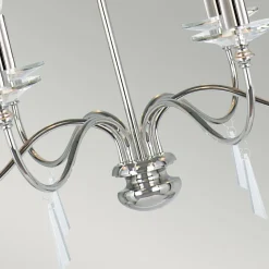 Kronleuchter Metall Kristall 6-armig CANDELA 6