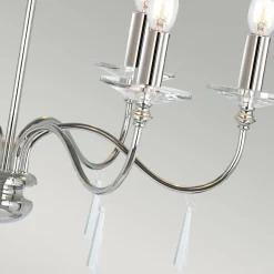 Kronleuchter Metall Kristall 6-armig CANDELA 6