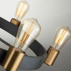 Kronleuchter Metall rund Ø 72,3 cm H: max. 119,8 cm E27