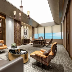 Kronleuchter Metall Rustikal Ø 42 cm 3-armig E27 Braun