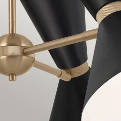 Kronleuchter Metall verstellbar B: 78 cm 6x E27 Modern