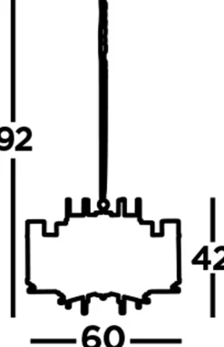 Kronleuchter mit Schirm Ø 59,5 cm Glas Metall 6x E14 Modern