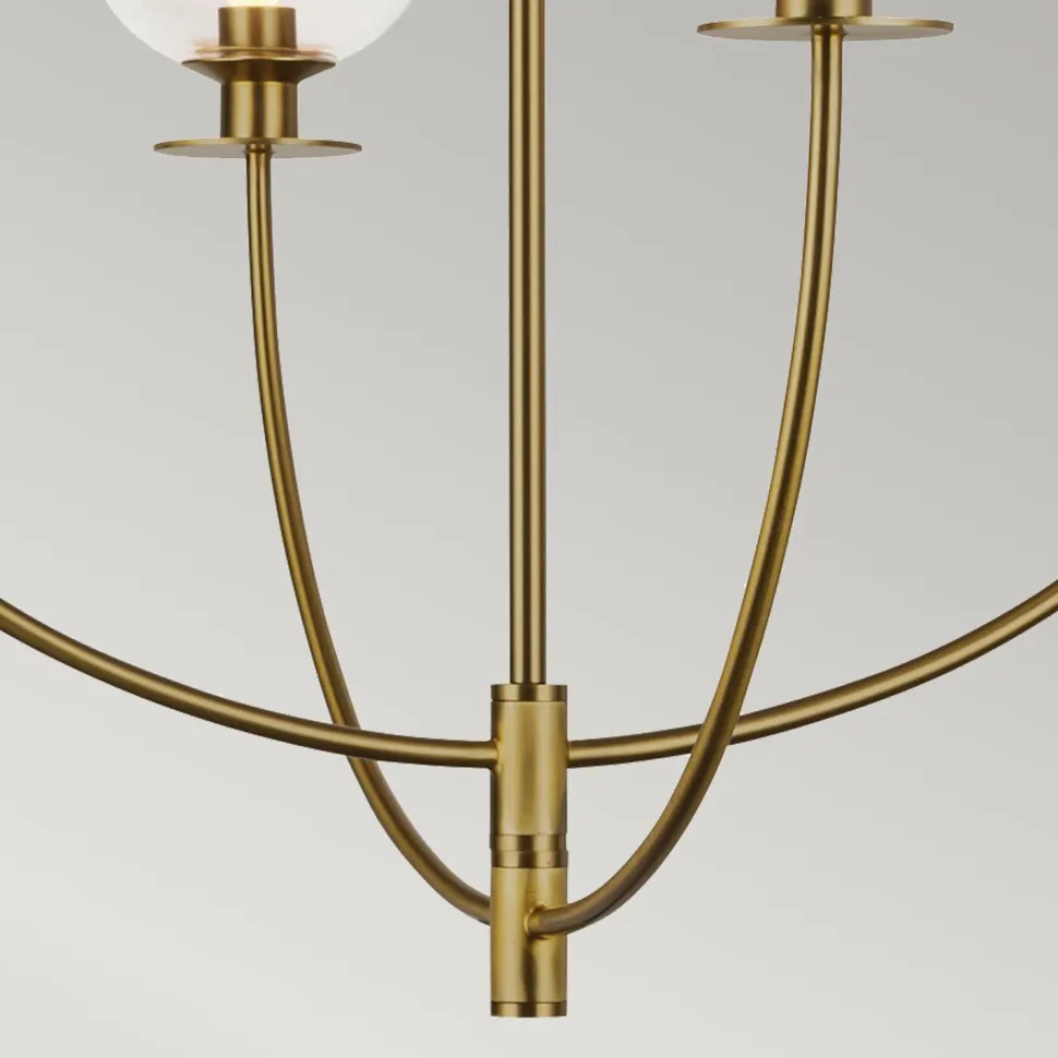 Kronleuchter mit Schirm B: 67,3 cm 4-flammig E14 Metall Glas