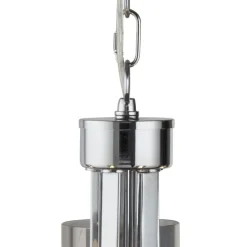 Kronleuchter mit Schirm Chrom Grau Ø 51 cm E14 Glas Metall