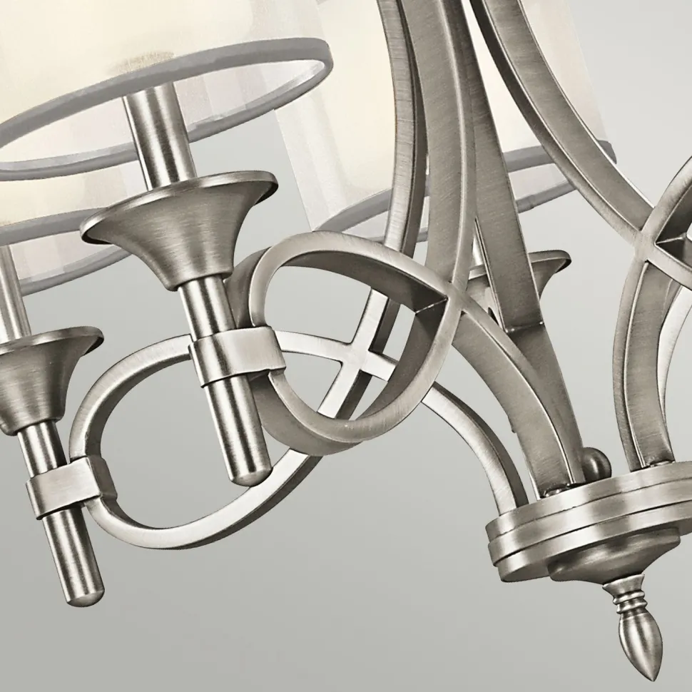 Kronleuchter mit Schirm Glas Leinen Metall CANELADO