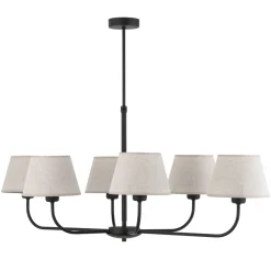 Kronleuchter mit Schirm groß 6-armig E27 100 cm lang