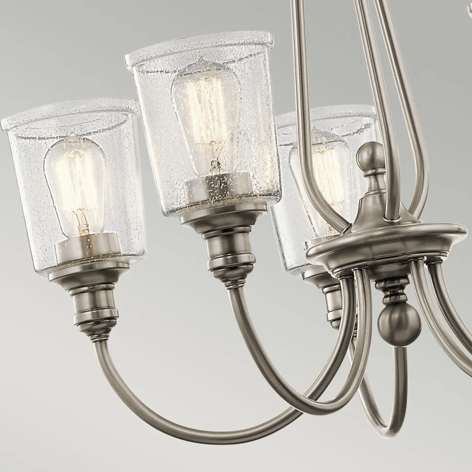 Kronleuchter mit Schirm Glas Metall Ø66cm Jugendstil