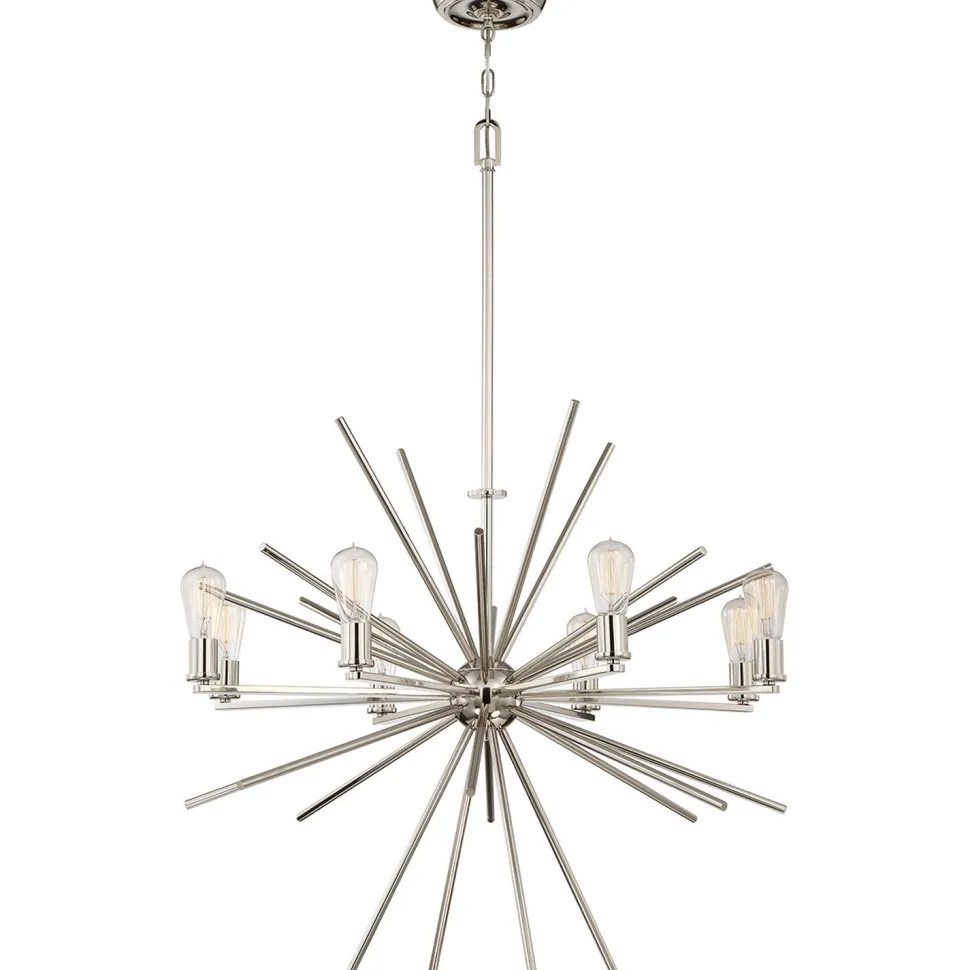 Kronleuchter NELI in Silber Ø86cm 6xE27 Lampe