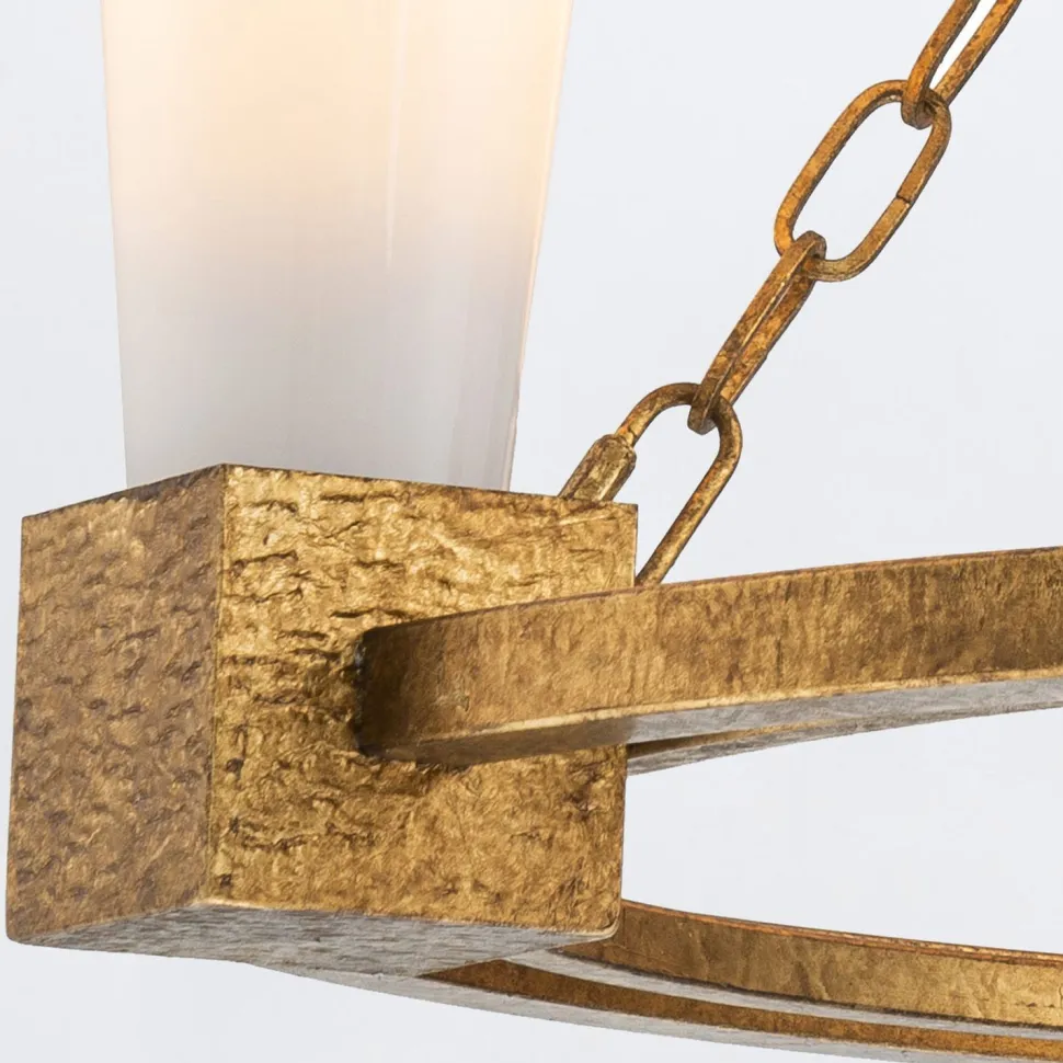 Kronleuchter Ring Metall Glas B: 66 cm H: max. 188 cm 3x E27