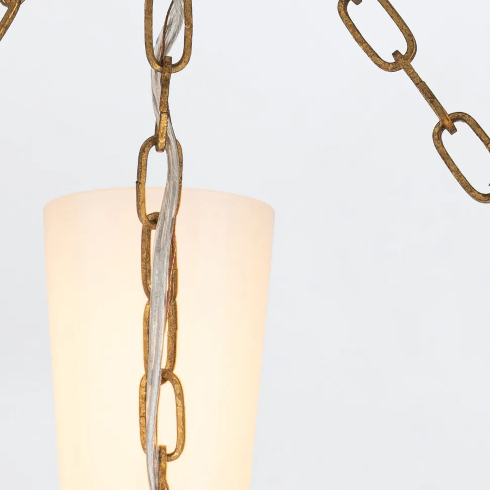 Kronleuchter Ring Metall Glas B: 66 cm H: max. 188 cm 3x E27