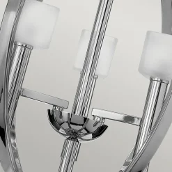 Kronleuchter rund Ø 45,7 cm mit G9 LED Metall Glas 3000 K