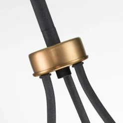 Kronleuchter rund D: 42,2 cm H: max. 117,5 cm Metall 3x E27