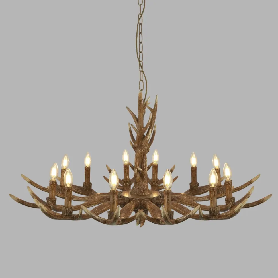 Kronleuchter Rustikal Resin-Geweih Ø 108 cm groß