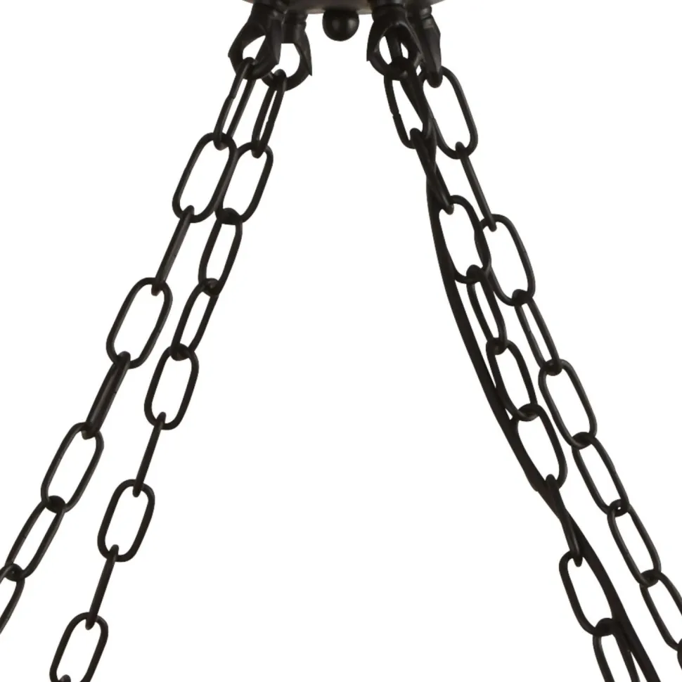 Kronleuchter Rustikal Schmiedeeisen Ø 80 cm Schwarz 8x E14