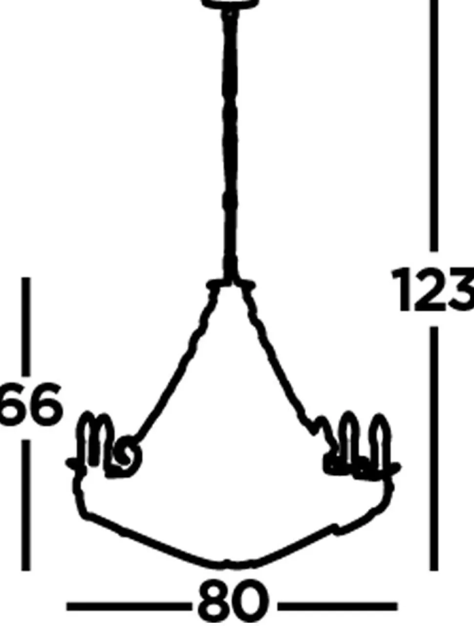 Kronleuchter Rustikal Schmiedeeisen Ø 80 cm Schwarz 8x E14