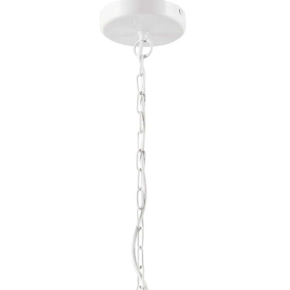 Kronleuchter Rustikal Weiß Metall Ø 45 cm 5-flammig E27