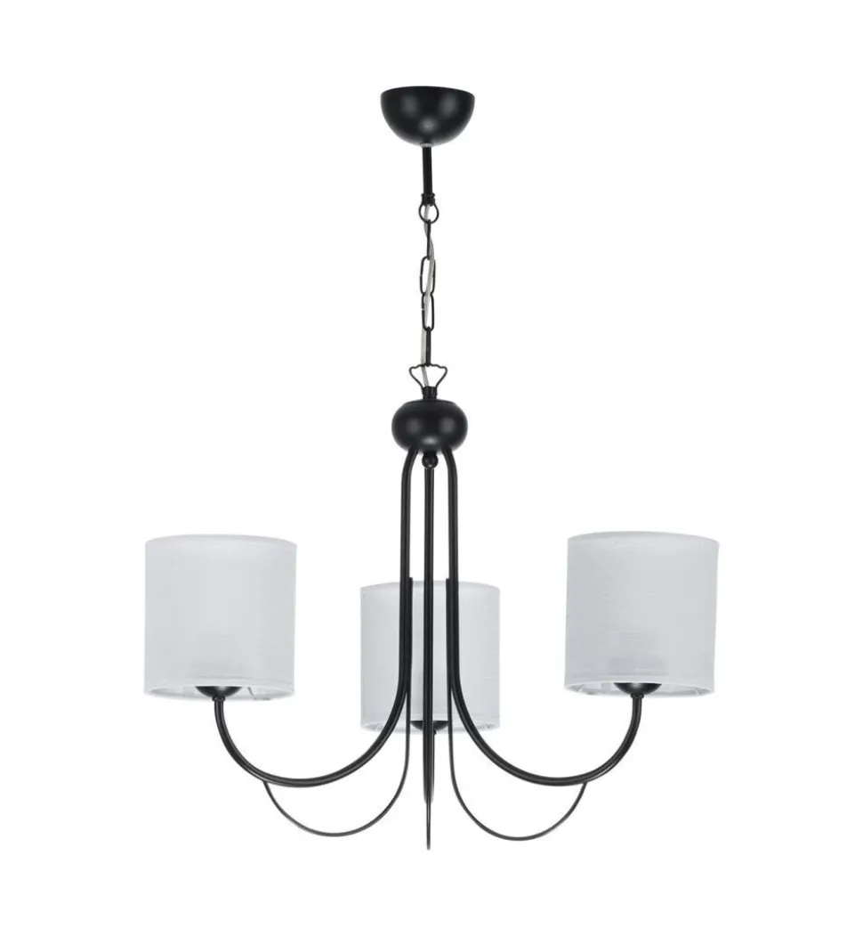 Kronleuchter Schirm Schwarz Weiß Esstisch Leuchte