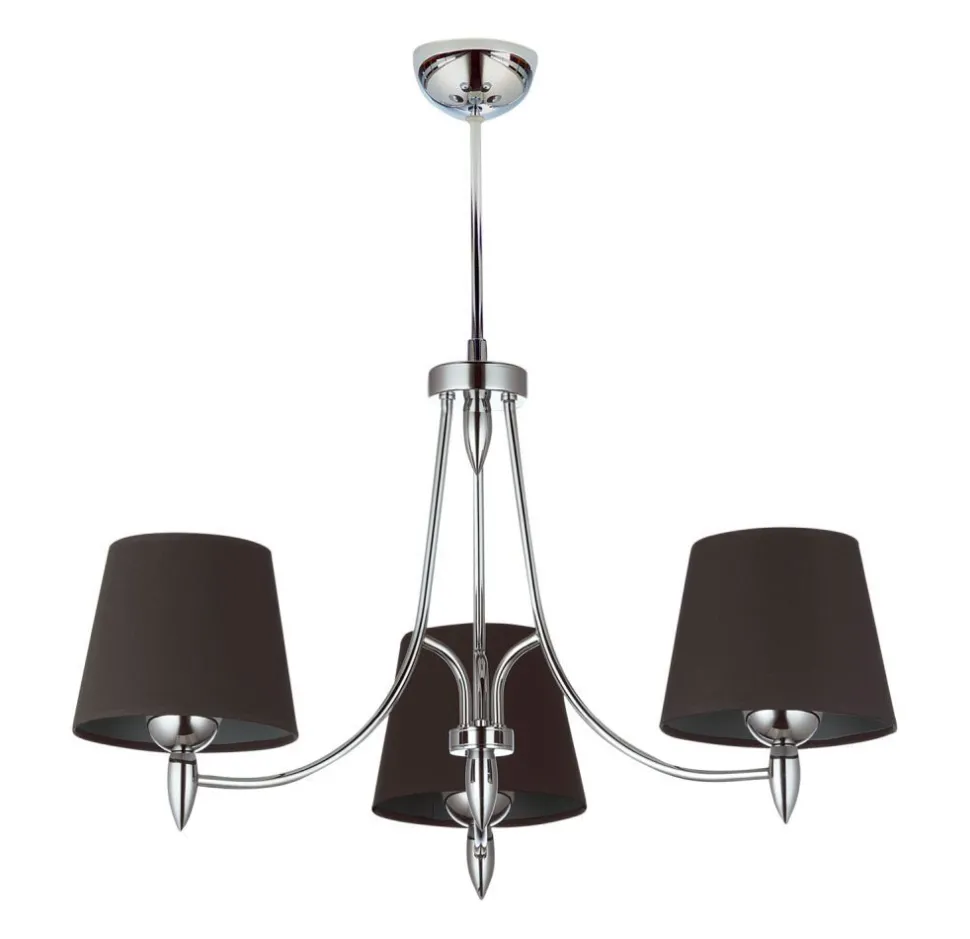 Kronleuchter Schwarz Chrom ALAION Ø70cm Esstisch