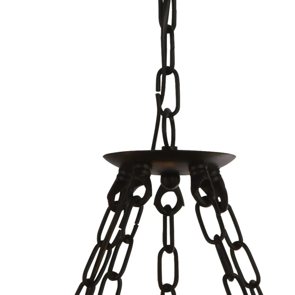 Kronleuchter Schwarz Rustikal Schmiedeeisen Ø 54 cm 5x E14