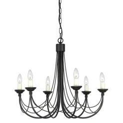 Kronleuchter Schwarz Weiß Stahl Rustikal GOTICA 1