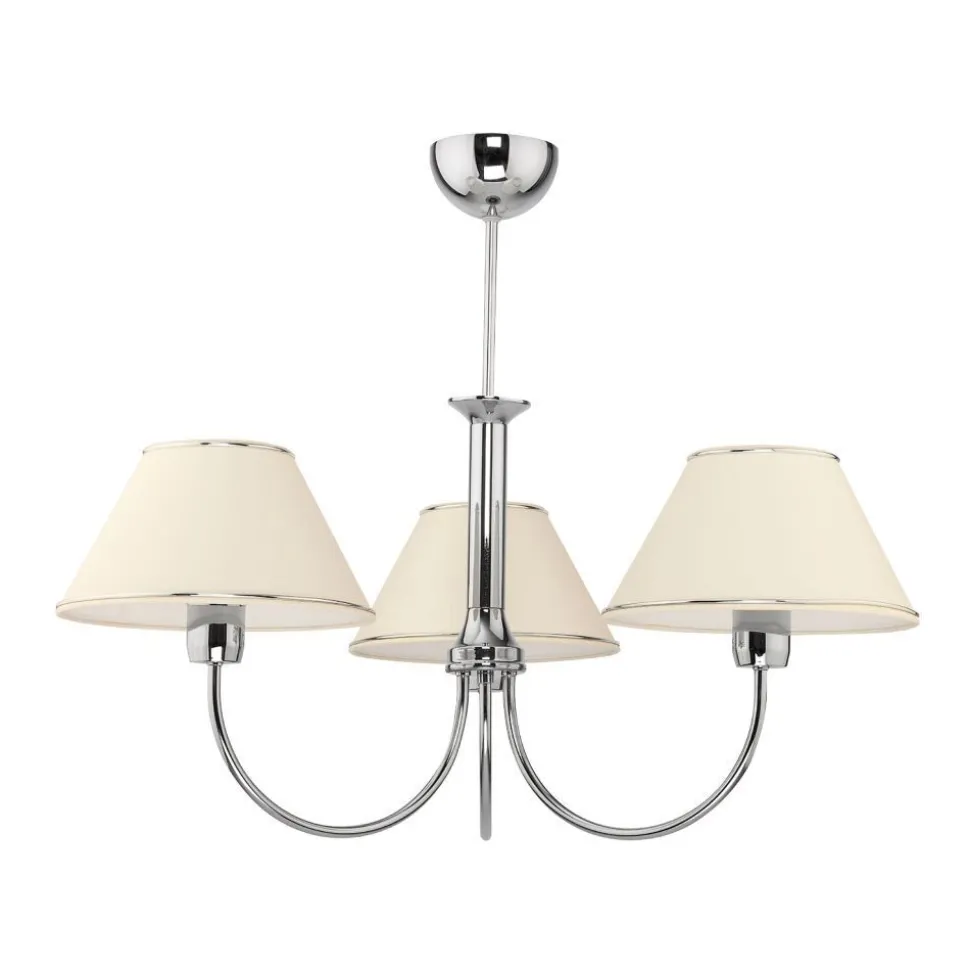 Kronleuchter SELUSSA Weiß Chrom Ø68cm Esstisch