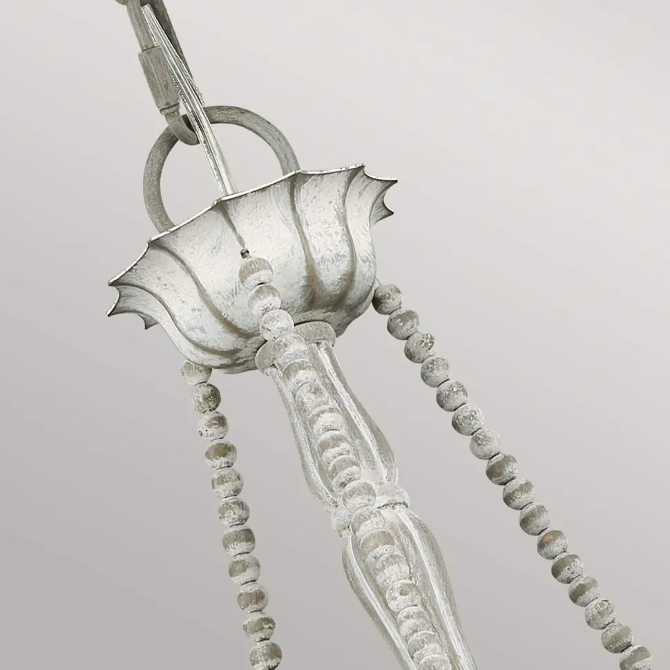 Kronleuchter Shabby Chic Ø 48,3 cm H: max. 216 cm Grau antik