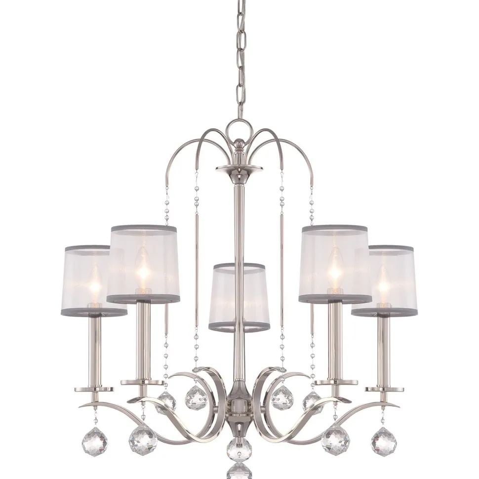 Kronleuchter TAZIA in Silber Antik kürzbar Lampe