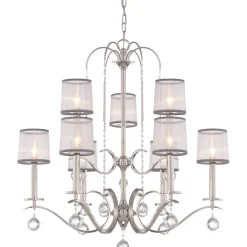 Kronleuchter TAZIA Silber Kristall kürzbar Lampe