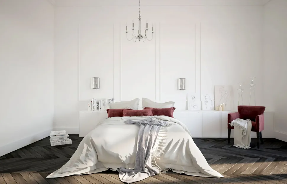 Kronleuchter verstellbar bis 1,59 m 6-flammig E14 Chrom