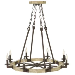 Kronleuchter VIVIA Holz 6xE14 kürzbar Ø63cm Lampe