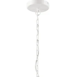 Kronleuchter Weiß 3-flammig E27 Ø 42 cm Metall Rustikal