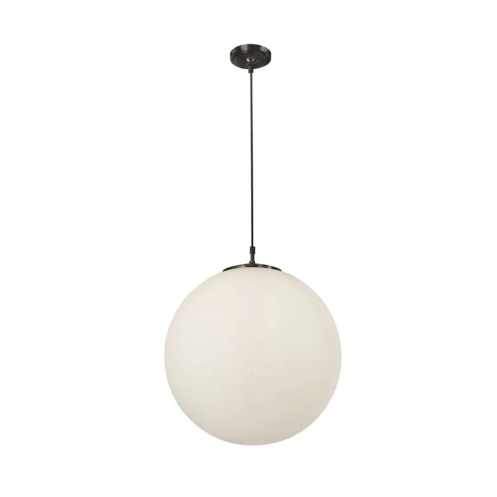 Kugel Pendelleuchte Glasschirm Metall B:30 cm blendarm
