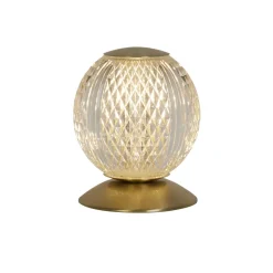 Kugel Tischleuchte Metall in Messing 13 cm G9 elegant