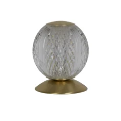 Kugel Tischleuchte Metall in Messing 13 cm G9 elegant