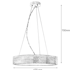 Lampe Esstisch Hängelampe Holz rustikal 3xW27 rund