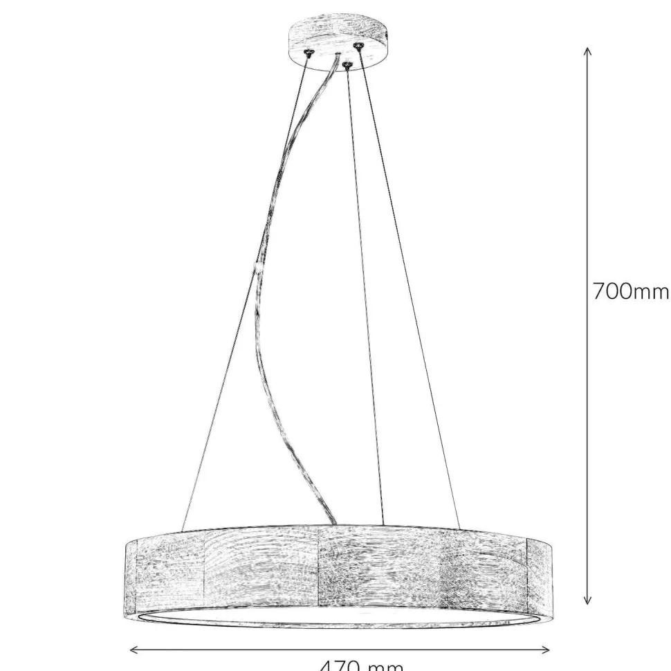 Lampe Esstisch Hängelampe Holz rustikal 3xW27 rund