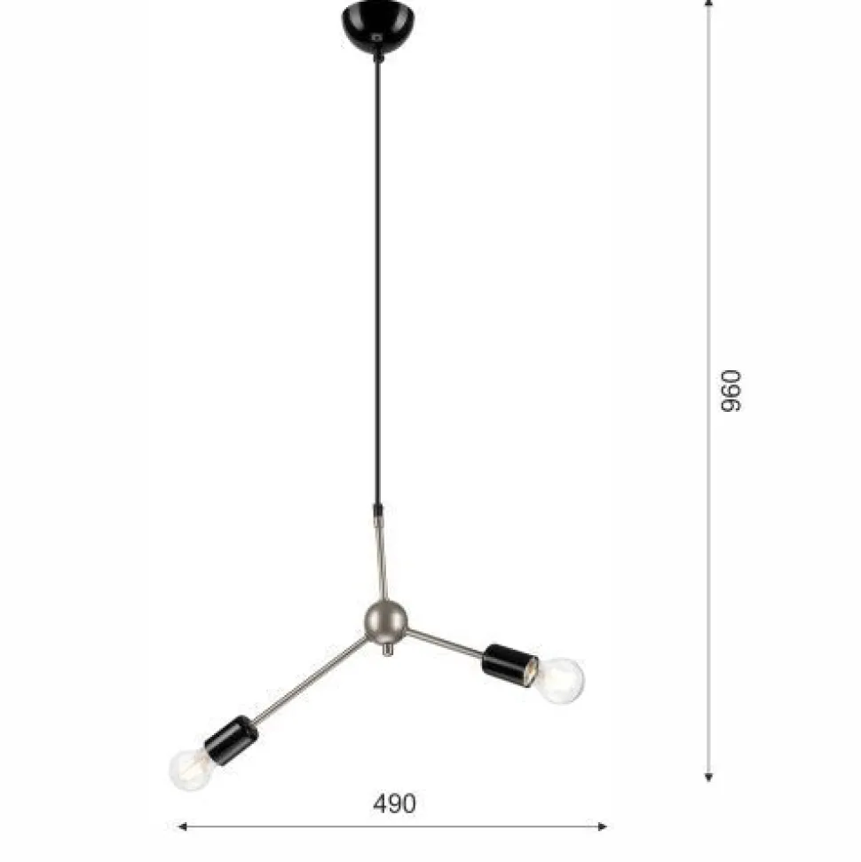 Lampe Wohnzimmer Hängelampe Edelstahl Metall