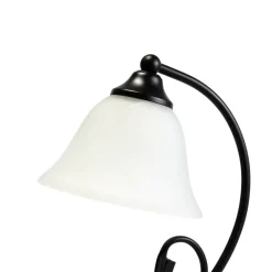 Landhaus Tischlampe DOROTHEA H:21cm Alabaster Glas