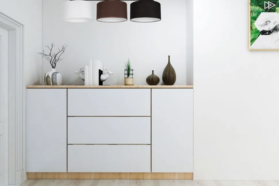 Lange Deckenleuchte Stoff Weiß Braun Schwarz E27 100 cm