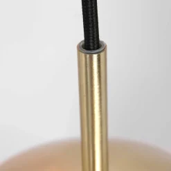 Lange Hängelampe Glas in Bernstein 120 cm E27 Modern